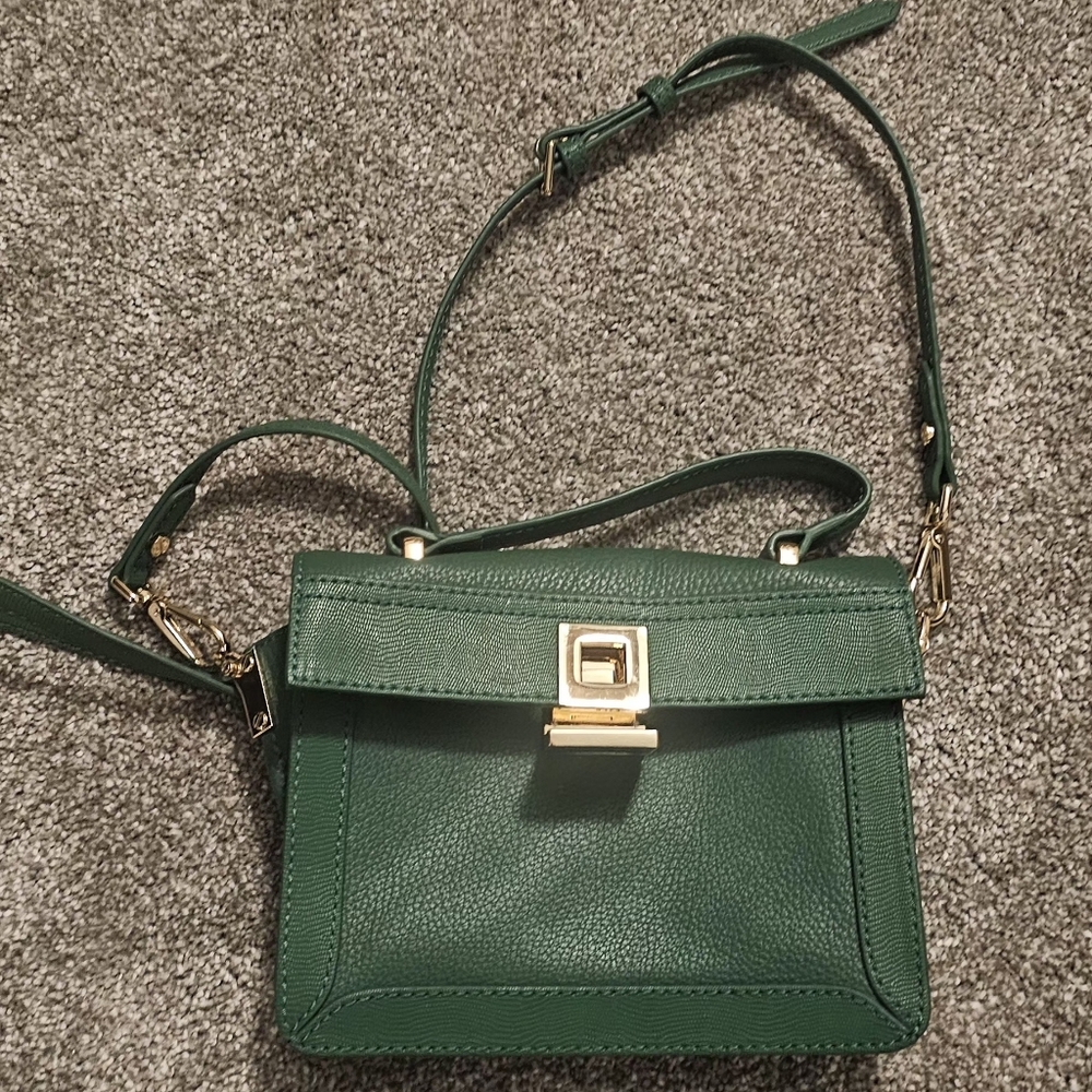 Green Leather Crossbody Bag